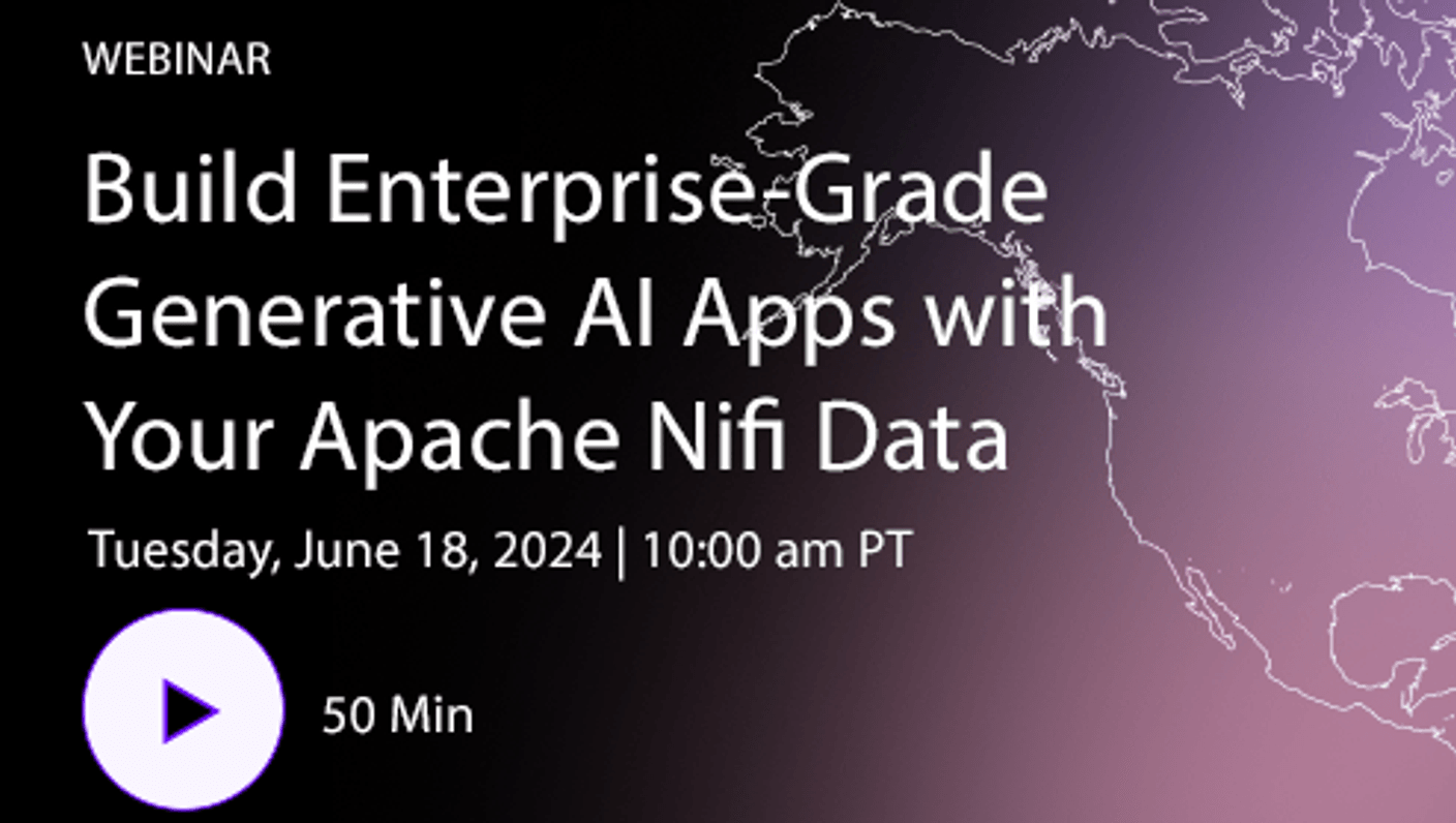 Build Enterprise-Grade Generative AI Apps with Your Apache Nifi Data